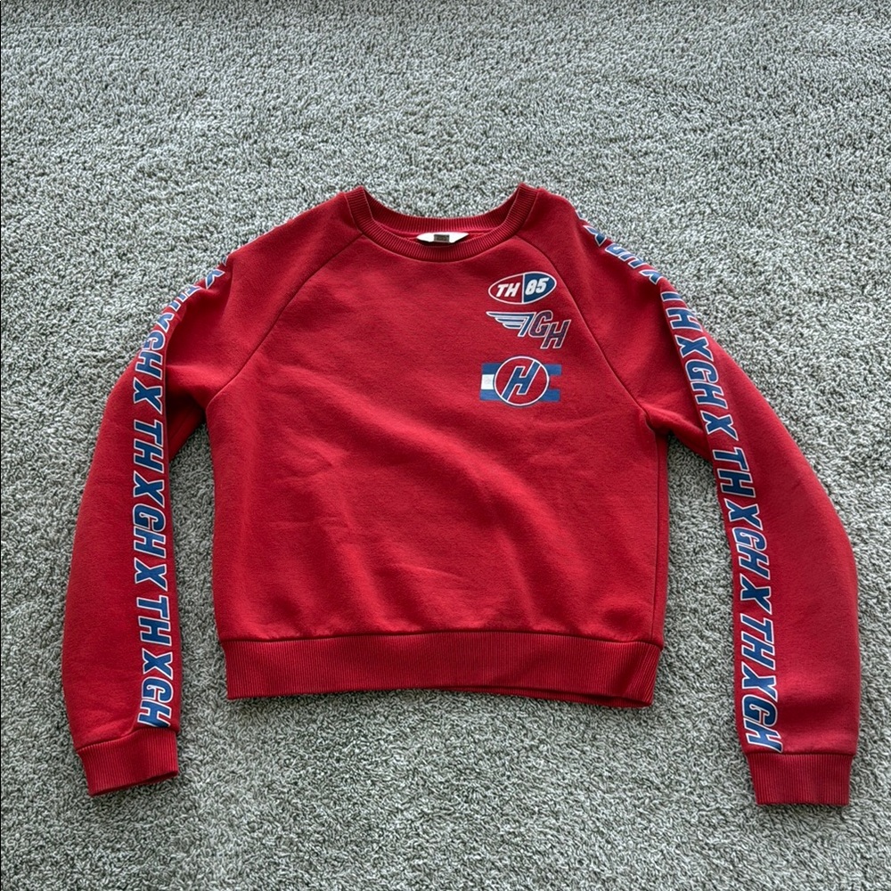 Tommy Hilfiger Red Crew Neck Sweater